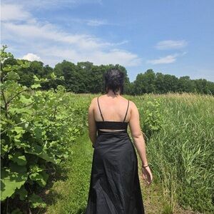 Elegant Black Maxi Dress, banana republic NWT